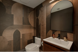 Inspirasi Kamar Mandi Modern Pola Geometris